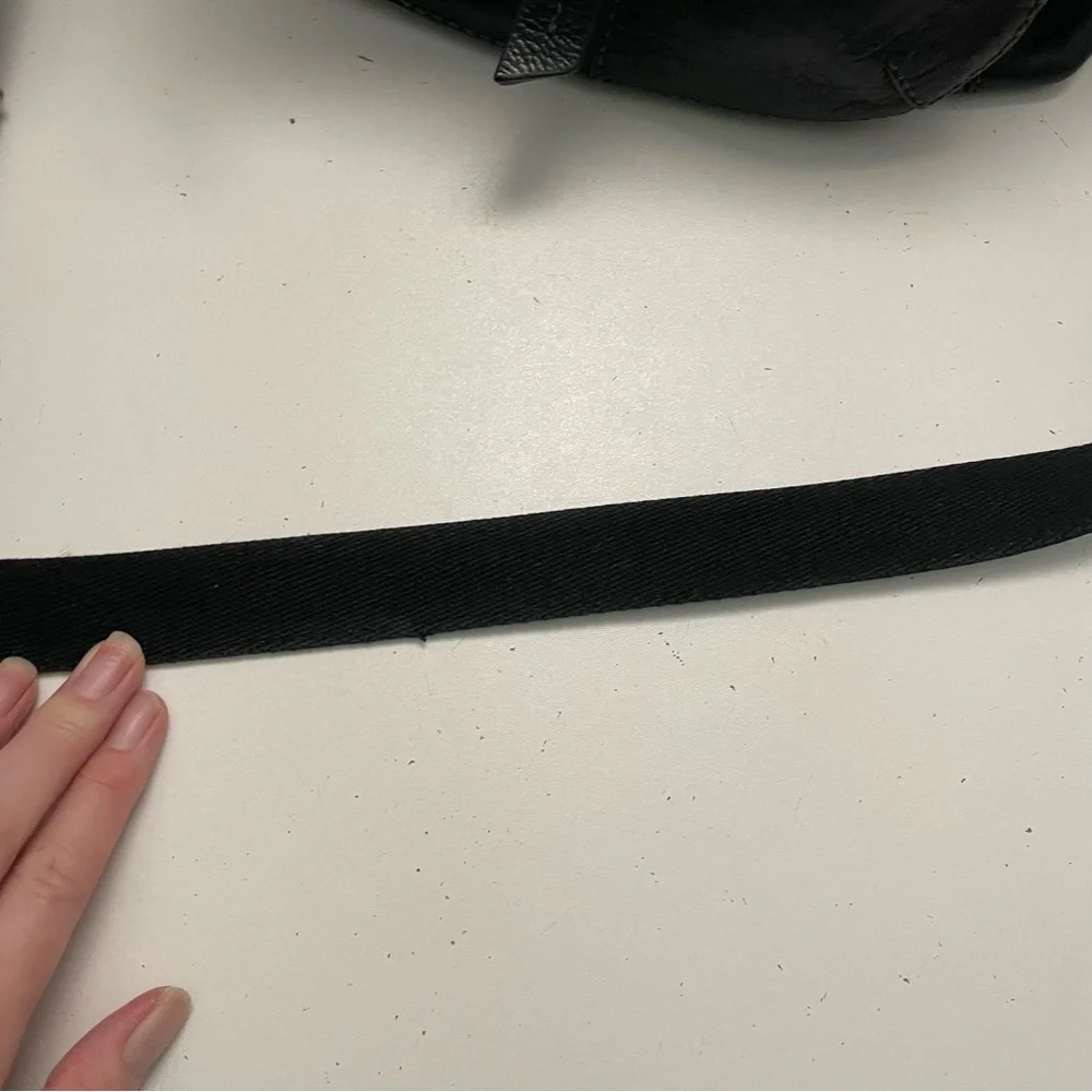 Vintage Fossil Purse Crossbody Leather Pockets Buckle Adjustable Black Bronze - Picture 16 of 16